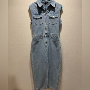 GREY LAB Denim Maxi Dress